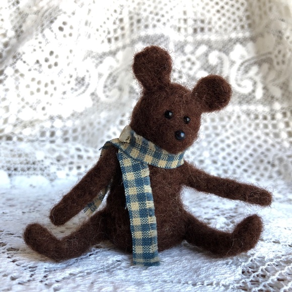 COPY - Handmade needle felted teddy bear NWT - Picture 3 of 9